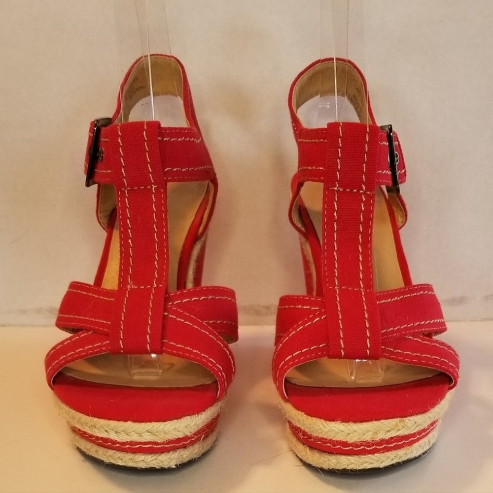 Elegant Red Women's Strappy Sandals